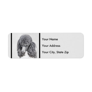 Standard Poodle Black Parti Painting - Dog Art