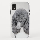 Standard Poodle Black Parti Painting - Dog Art Case-Mate iPhone Hülle (Rückseite)