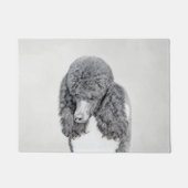 Standard Poodle Black Parti Painting - Dog Art Fußmatte (Vorderseite)