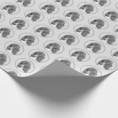 Standard Poodle Black Parti Painting - Dog Art Geschenkpapier (Ecke)