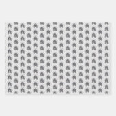 Standard Poodle Black Parti Painting - Dog Art Geschenkpapier Set (Vorderseite)