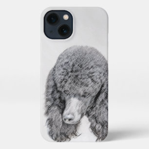 Standard Poodle Black Parti Painting - Dog Art iPhone 13 Hülle