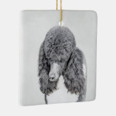 Standard Poodle Black Parti Painting - Dog Art Keramikornament (Rechts)