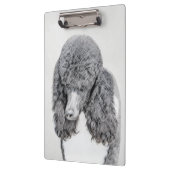 Standard Poodle Black Parti Painting - Dog Art Klemmbrett (Links)