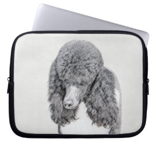 Standard Poodle Black Parti Painting - Dog Art Laptopschutzhülle