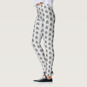 Standard Poodle Black Parti Painting - Dog Art Leggings (Links)