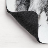 Standard Poodle Black Parti Painting - Dog Art Mousepad (Ecke)