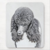 Standard Poodle Black Parti Painting - Dog Art Mousepad (Vorne)