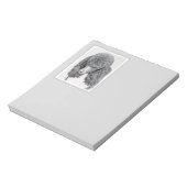 Standard Poodle Black Parti Painting - Dog Art Notizblock (Rotiert)