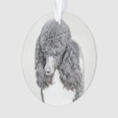 Standard Poodle Black Parti Painting - Dog Art Ornament (Vorderseite)