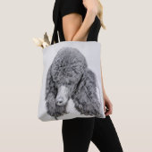 Standard Poodle Black Parti Painting - Dog Art Tasche (Von Nahem)