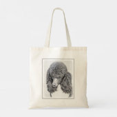 Standard Poodle Black Parti Painting - Dog Art Tragetasche (Rückseite)