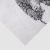 Standard Poodle Black Parti Painting - Hund Art Seidenpapier (Ausschnitt)