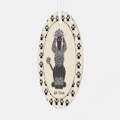 Standard Poodle Black Pet Ornament (Vorderseite links)