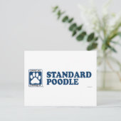 STANDARD POODLE_Blue Postkarte (Stehend Vorderseite)
