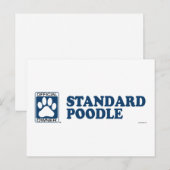 STANDARD POODLE_Blue Postkarte (Vorne/Hinten)