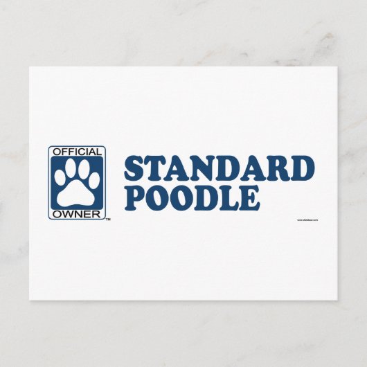 STANDARD POODLE_Blue Postkarte (Vorderseite)