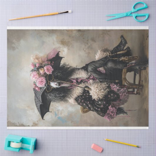 Standard Poodle Bohemisch Rhapsody Decoupage Seidenpapier (Basteln)