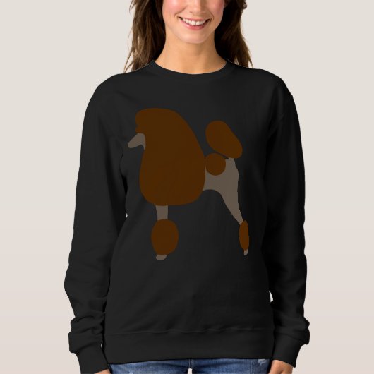 Standard Poodle Brown Sweatshirt (Vorderseite)