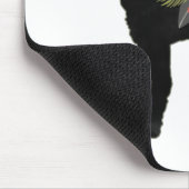 Standard Poodle Dog Breed Boho Floral Silhouette Mousepad (Ecke)