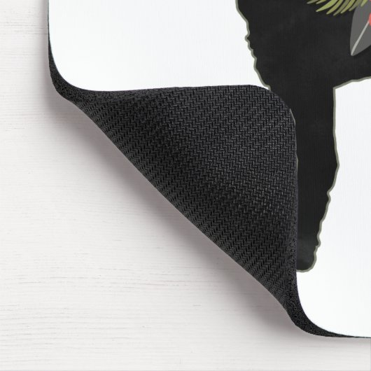 Standard Poodle Dog Breed Boho Floral Silhouette Mousepad (Ecke)