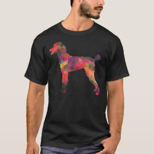 Standard Poodle Dog Breed Geometric Muster Silhou T-Shirt