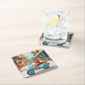 Standard Poodle Dog Riding Scooter Untersetzer (Vor Ort)