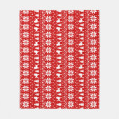 Standard Poodle Dog Silhouetten Weihnachtsmuster Fleecedecke (Vorderseite)