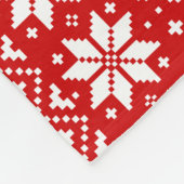 Standard Poodle Dog Silhouetten Weihnachtsmuster Fleecedecke (Ecke)