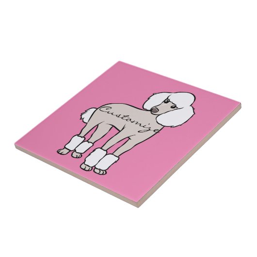 Standard Poodle Dog Thunder_Cove Fliese (Seite)