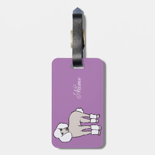 Standard Poodle Dog Thunder_Cove Gepäckanhänger (Rückseite vertikal)