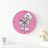Standard Poodle Dog Thunder_Cove Große Wanduhr (Zuhause)