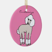 Standard Poodle Dog Thunder_Cove Keramik Ornament (Rechts)