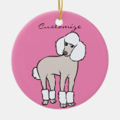 Standard Poodle Dog Thunder_Cove Keramik Ornament (Vorne)