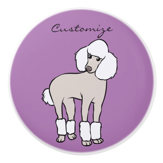 Standard Poodle Dog Thunder_Cove Keramikknauf (Vorderseite)