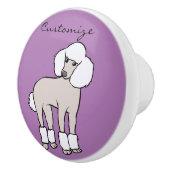 Standard Poodle Dog Thunder_Cove Keramikknauf (Rechts)