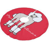 Standard Poodle Dog Thunder_Cove Polyester Weihnachtsbaumdecke (Schrägansicht)