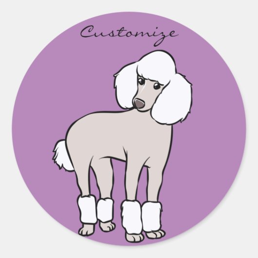 Standard Poodle Dog Thunder_Cove Runder Aufkleber (Vorderseite)