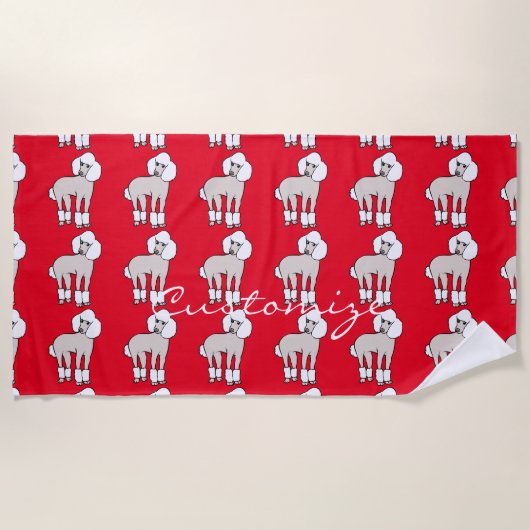 Standard Poodle Dog Thunder_Cove Strandtuch (Vorderseite)