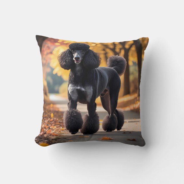Standard Poodle Elegant Throw Kissen (Vorderseite)