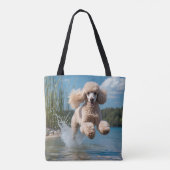 Standard Poodle Elegante Schultertasche Tasche (Rückseite)