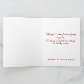 Standard Poodle French Sleigh Christmas Karte (Innenseite)