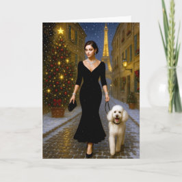 Standard Poodle Holiday Card Feiertagskarte