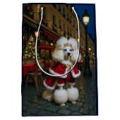 Standard Poodle Holiday Mittlere Geschenktüte (Vorderseite)