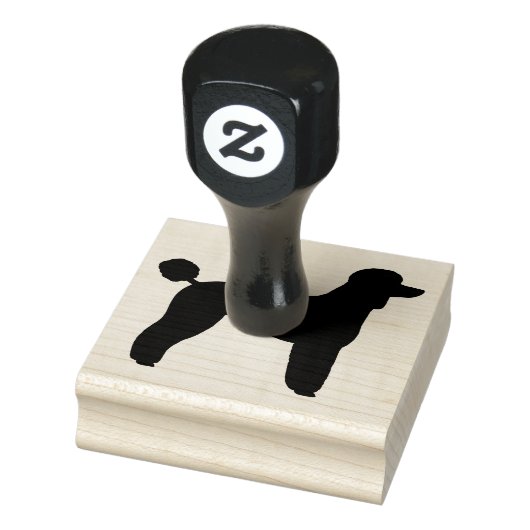Standard Poodle Hunde Silhouette Gummistempel (Stempel)