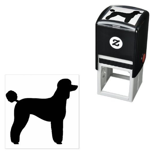 Standard Poodle Hunde Silhouette Permastempel (Beispiel)