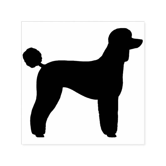 Standard Poodle Hunde Silhouette Permastempel (Design)