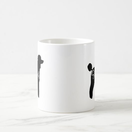 Standard Poodle I habe Standards Hund Silhouette Kaffeetasse (Mittel)