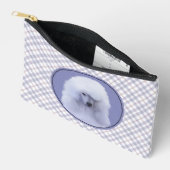 Standard Poodle Malerei White Original Dog Art Zubehörtasche (Offen)