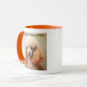 Standard-Poodle-Ölgemälde mit Niedlicher Beschrift Tasse (Vorderseite Links)